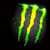 Green and yellow claw marks on a dark background with subtle glow effects.