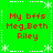 Green background with white dashed borders and star patterns, red text reading 'My bfis Meg,Beth Riley' in four quadrants.