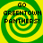 Four identical pixelated display 'GO GREENTOWN PANTHERS!' text over a green and yellow spiral background