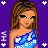 Pixel art contact sheet showing multiple frames of a cartoon girl in blue and white dress with heart decorations on purple background, including text "christian girls" and "Have All the FUN!".
