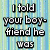 Pixelated text on a striped background with 'I told your boyfriend he was and he hit me with his' on left, 'GAY' above 'PURSE' on right.