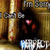 A pixelated static image shows a dark figure with glowing red eyes and pink heart shapes against a golden background, with partial text fragments visible.