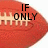 A football-shaped icon with pixelated text overlays in four quadrants, displaying phrases about a quarterback named Sam.