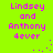 Pixelated text on bright green background with pink lettering and scattered dots, showing repeated phrases 'Lindsey and Anthony 4ever' in two