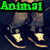 Animated sequence showing repeated text variations above a figure's lower body in dark pants and sneakers.