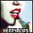 nine identical showing a person applying red lipstick, with 'CHERRY LIPS' text below each