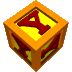orange cubes with yellow faces displaying red 'Y' symbols, each cube rotated to show different angles against a gray background