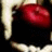 Pixelated image with a red circular object and dark background, paired with blue text reading "Are you reffering to the fact I can't walk across a flat, stable surface without finding something to trip over".