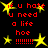 Red pixelated text on black background with yellow stars, repeating 'if u hate u need a life hoe' and multiple exclamation marks.