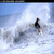 Animated sequence showing a surfer riding a wave with a heart symbol overlay.