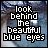 nine pixelated showing a close-up of blue eyes with overlaid text that changes across the sequence