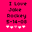Pixelated text on bright pink background with five heart symbols, two versions showing different heart positions.