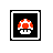 Pixel art buddy icons featuring Super Mario Bros. power-ups: red mushroom, green flower, and white star on black backgrounds with white borders.
