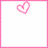 Pixelated pink heart outline and blue text 'CP<S' on white background with pink border, varying visibility across four
