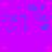 Static image with purple background, pink star shapes, and repeated blue text reading "Im Not Short Your Just Tall" in two