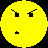 Five yellow pixelated smiley faces with distinct expressions arranged in a on black background, one face partially obscured by gray rectangle