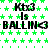 Green star pattern background with repeated black text 'Ktx3 Is BALLIN' in three , partially obscured by a gray rectangle on the right edge