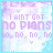 Static image of repeated text "I AINT GOT NO PLANS" in purple over a light blue and white pixelated background with small heart shapes.