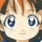 A pixelated anime-style character face with large blue eyes and light brown hair on the left, next to a black background with white text reading "Anime IM" above smaller stylized text "cOM".