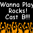 Pixelated text and orange flame-like shapes on a black background with repeated phrases.