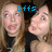 Two people with light brown hair and black tops appear in a pixelated image with blue text 'bfts' above them against a dark background.