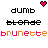 Pixel art contact sheet showing four frames of an animated buddy icon with text and heart symbols in two color schemes.