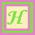 15 square arranged in four , each containing a stylized letter H with varying colors and borders