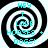 Four identical spiral patterns with cyan text reading 'HEY I LOVE HORSES + DOGS!' on a black background.