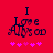 Red background with dark blue text reading "I love AOL" and five pink stars below, showing animation where the fourth star changes from solid to outlined.