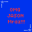 Blue background with red pixelated text "OMG JASON Mraz!!!" repeated in a pattern, surrounded by white and light blue star-shaped sparkles