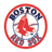 A circular red-bordered icon with "BOSTON" text above a baseball player silhouette, next to green pixelated text reading "Original Icons .com" on dark green background.