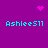 Purple background with cyan text 'Ashlee511' repeated four times, pink heart and pink dot clusters in corners and center.