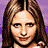 Animated contact sheet of five pixelated frames showing a woman with long brown hair in various poses and expressions against colored backgrounds, with "Coolbuddy.com" text on the bottom center frame.