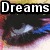 A pixelated close-up of a human eye with blue eyeshadow, featuring text overlays that change across frames.
