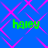 Blue background with pink diamond lattice pattern and four green 'haley' text instances in pixelated font.