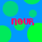Blue background with green circles and red text reading 'nour' in four locations.