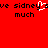 Red background with black pixelated text reading 've sidney' and 'much', a white heart-shaped cursor overlay on the word 'sidney'.