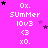A static image with a bright pink background displaying repeated text and star symbols in white, purple, and black.