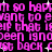 Pixelated pink text on black background repeats 'm so happm so happy want to evant to eip that iepf that is been ignoreen ignore st back ost back' with white sparkles, animated as a wordwall.