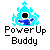 Pixelated icon shows a blue character with black eyes and white outline, surrounded by cyan flame-like shapes on gray background.