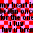 Red and pink checkered background with repeated black text phrases including 'my heart is', 'beatin onbeatin on', 'for the onefor the one', 'i luv', 'luv u bren luv u bren' in a pixelated font.