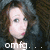 A pixelated image of a person with brown hair and red lips, showing text overlays in different frames.