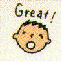 Six cartoon-style head icons with varying expressions and text above each, arranged in a on a light background
