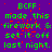 Green text on purple background reads 'BCFF made this firework & set it off last night.' with red pixel noise scattered across the image.