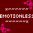 A static digital image with a dark red background featuring repeated white pixelated text and pink geometric patterns.