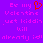 Pixelated text on purple background with red heart symbol replacing 'love' in phrase, repeated twice side-by-side.