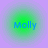 Four identical circular icons with green-to-blue gradient backgrounds display the text 'Molly' in blue sans-serif font against a purple backdrop.
