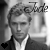Black-and-white pixelated image of a person in formal attire with a heart symbol at bottom left, showing text changes above the head.