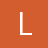 White capital letter L on solid orange background with subtle shadow effect on right side of vertical stroke