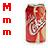 Three red 'M' shapes in vertical alignment on a light background, with one larger version of the shape to the right.